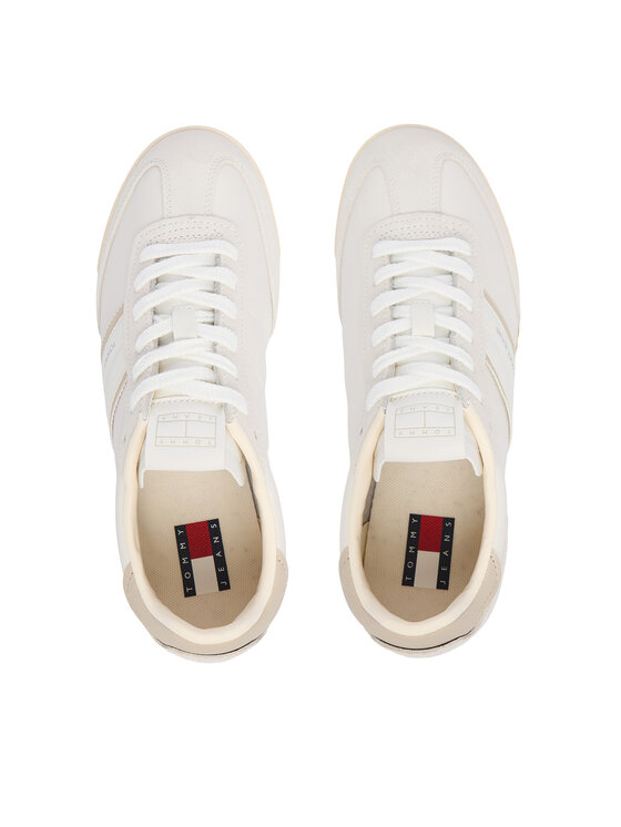 Tommy Jeans Tenisice Tommy Jeans Tjw Low Profile Runner Lthr Mix EN0EN03001 Écru