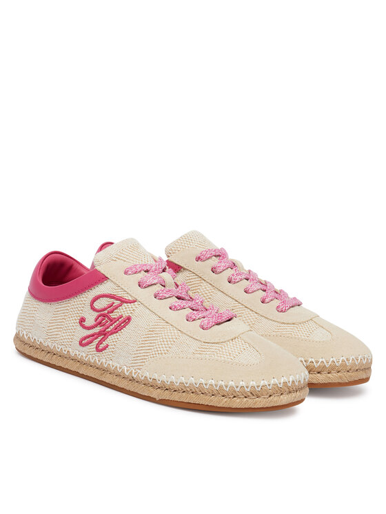 Tommy Hilfiger Espadrilles Tommy Hilfiger Woven Logo Embroidery FW0FW09108 Bézs