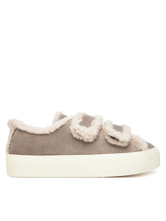 Inuikii Sneakersy Inuikii Shearling Low Velcro 1001.001.0231 Šedá