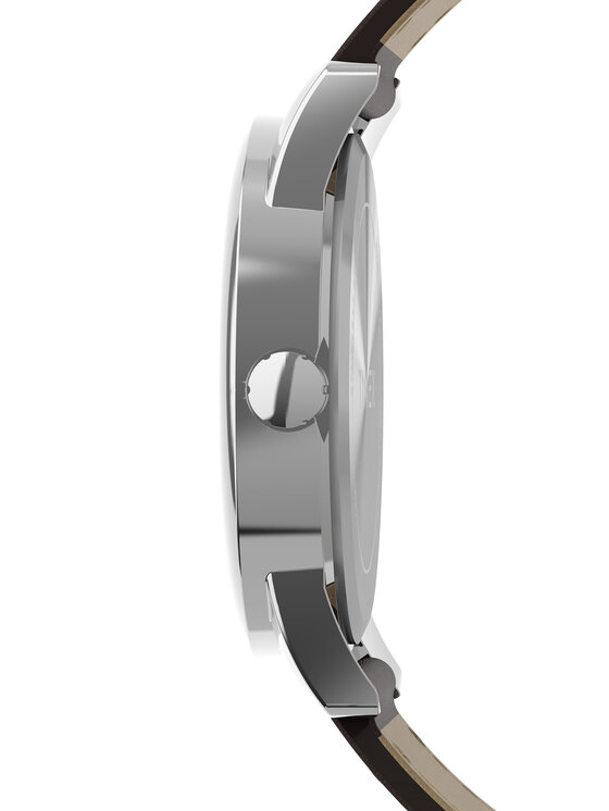 Timex Ρολόι Timex Easy Reader Classic TW2Y12600 Καφέ
