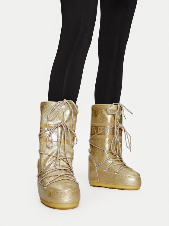 Moon Boot Čizme za snijeg Moon Boot Icon Glitter 80D1402850 Zlatna