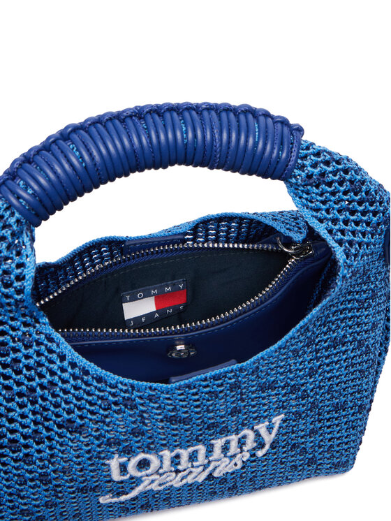 Tommy Jeans Torbica Tommy Jeans Tjw Summer Crochet Crossover AW0AW18779 Plava