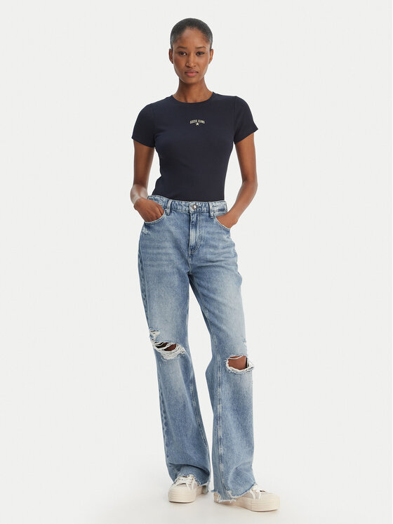 Guess Jeans Guess Jeans T-shirt W6GPZ3 KA0H1 Blu scuro Slim Fit