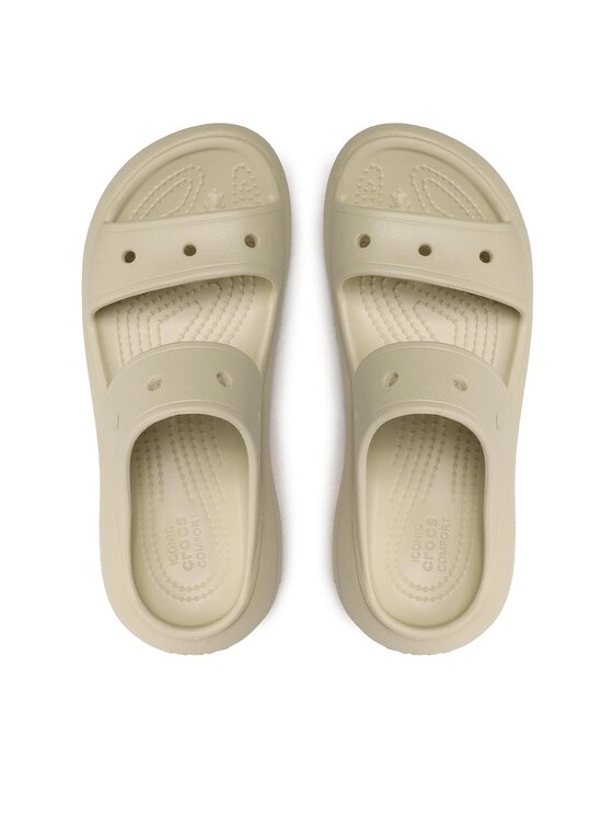 Crocs Natikači Crocs Classic Crush Sandal 207670 Bež