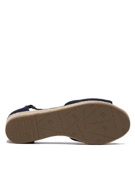 Tommy Hilfiger Espadrilles Tommy Hilfiger Rope Wedge Sandal T3A7-32185-0048 M Tumši zils