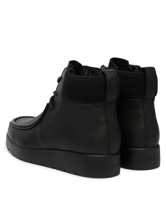 Calvin Klein Bakancs Calvin Klein Hybrid City Lug Mid Boot F Lth HM0HM02260 Fekete