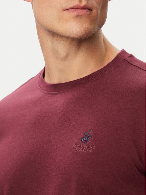 Beverly Hills Polo Club Beverly Hills Polo Club Футболка P-SS26M-TS41740FIG Бордовий Regular Fit