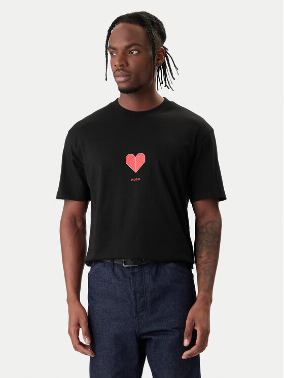 HUGO HUGO Camiseta Dalentin 50553429 Negro Relaxed Fit