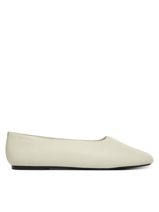 Calvin Klein Balerini Calvin Klein Round Ballerina Lth HW0HW02943 Alb