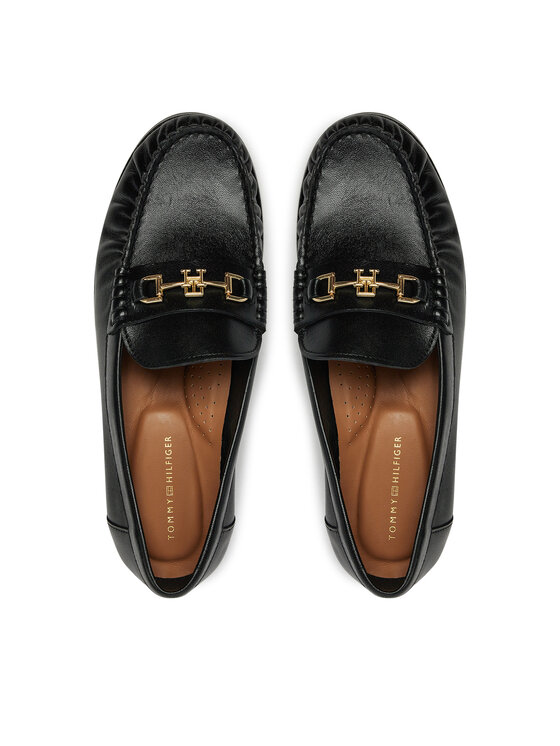 Tommy Hilfiger Μοκασίνια Tommy Hilfiger Soft Leather Horsebit Loafer FW0FW08414 Μαύρο