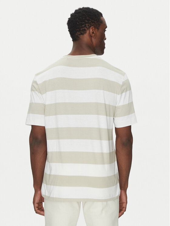 BOSS BOSS Футболка TalesStripe 50499334 Бежевий Relaxed Fit