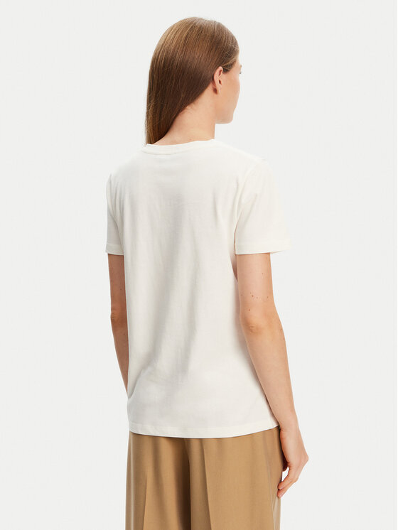 Tommy Hilfiger Tommy Hilfiger Camiseta Script WW0WW47210 Écru Regular Fit