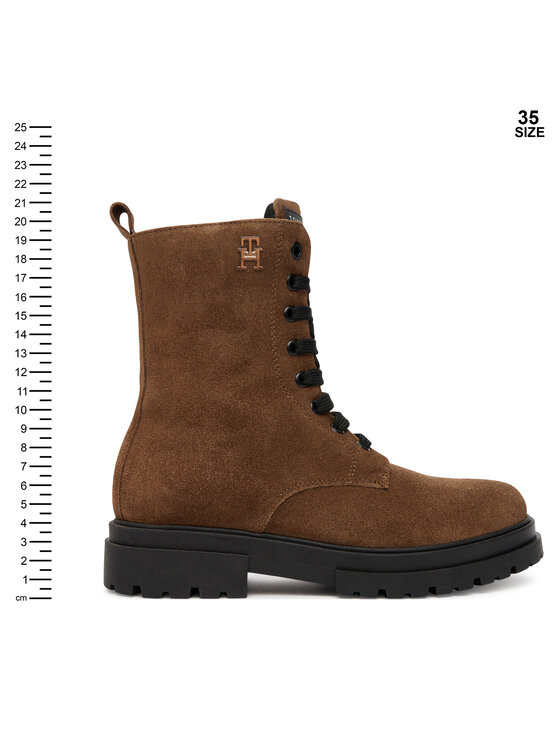 Tommy Hilfiger Trapper stila apavi Tommy Hilfiger Lace-Up Bootie T4A5-34024-1429 Brūns