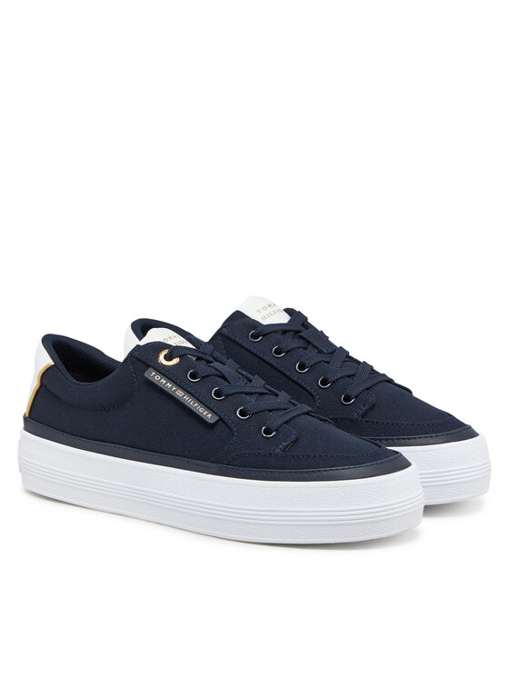 Tommy Hilfiger Tenisice Tommy Hilfiger Essential Vulc Textile Sneaker FW0FW08323 Tamnoplava