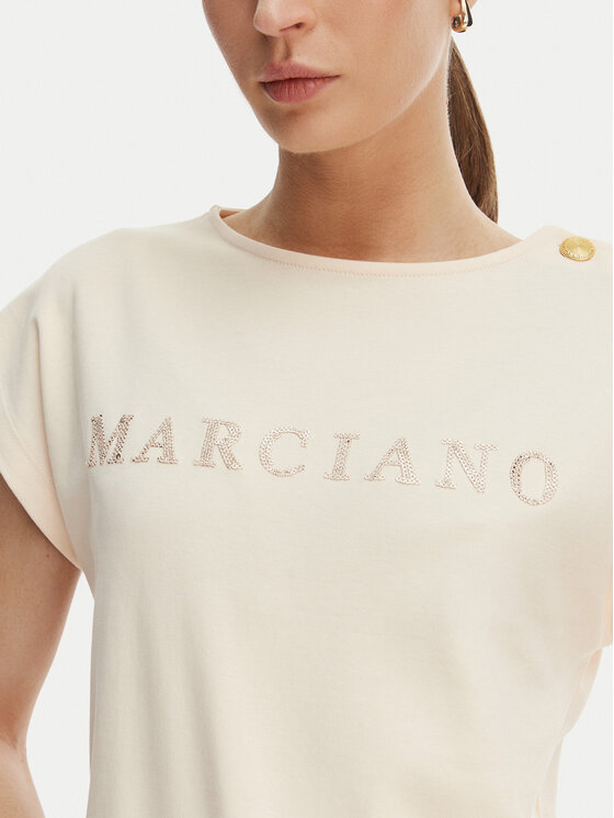 Marciano Guess Marciano Guess Camiseta G6GI04 K3505 Écru Regular Fit