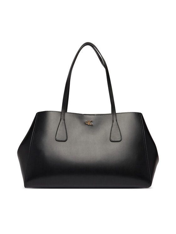 Calvin Klein Torbica Calvin Klein Ck Snap Large Tote LV04F3502G Crna