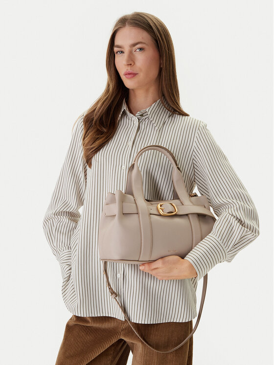 Calvin Klein Ročna torba Calvin Klein Buckle Mini Tote With Strap LV04F3295G Bež