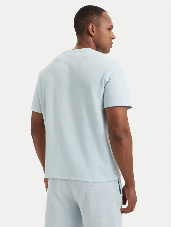 BOSS BOSS Camiseta Waffle 50535891 Azul claro Regular Fit