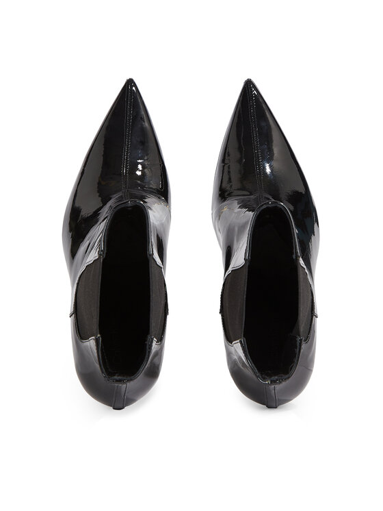 Calvin Klein Škornji Calvin Klein Geo Stiletto Chelsea Boot 90-Pat HW0HW01809 Črna