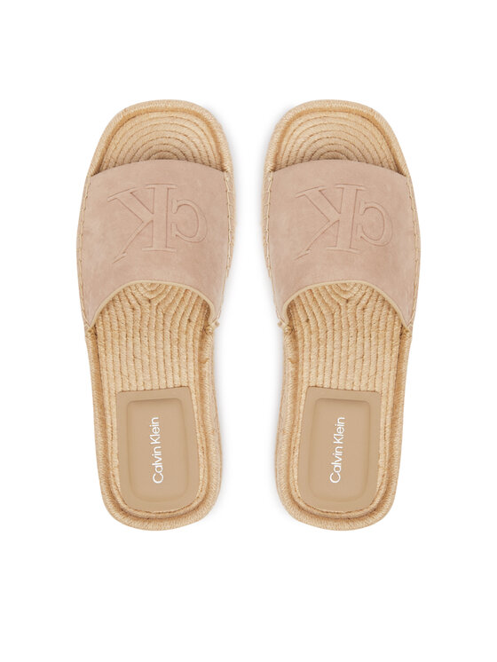 Calvin Klein Espadrillas Calvin Klein Flatf Espa Mule Nub Mg HW0HW02890 Beige