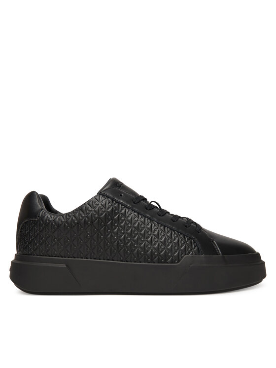 Calvin Klein Laisvalaikio batai Calvin Klein Chunky Cupsole Laceup Lth Aop YM0YM01383 Juoda