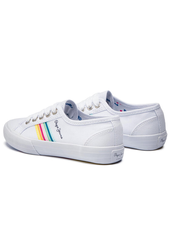 Pepe Jeans Tenisky Pepe Jeans Baker Tape PGS30383 Biela