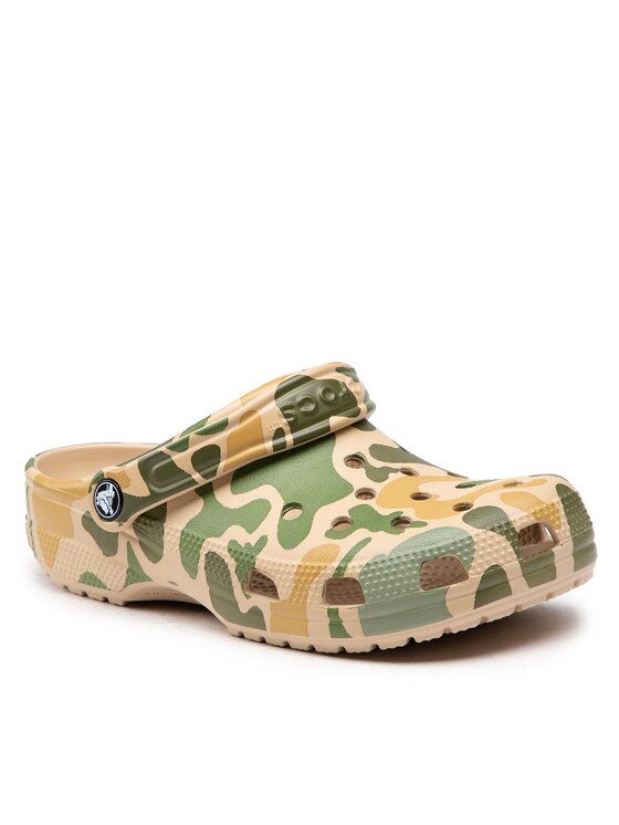 Crocs Šľapky Crocs Classic Printed Camo Clog 206454 Zelená