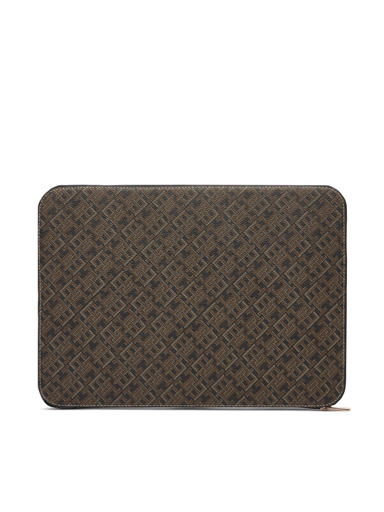 Tommy Hilfiger Nešiojamo kompiuterio dėklas Tommy Hilfiger Th Icon Laptop Case Mono Print AW0AW18929 Juoda