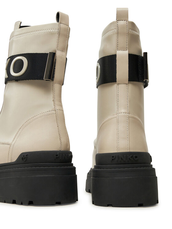 PINKO Polokozačky PINKO Mia 13 SD0219 P061 Écru