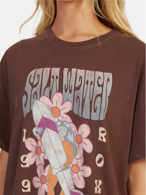 Roxy Roxy T-shirt Sweetjanis Tees URJZT03737 Marrone Regular Fit