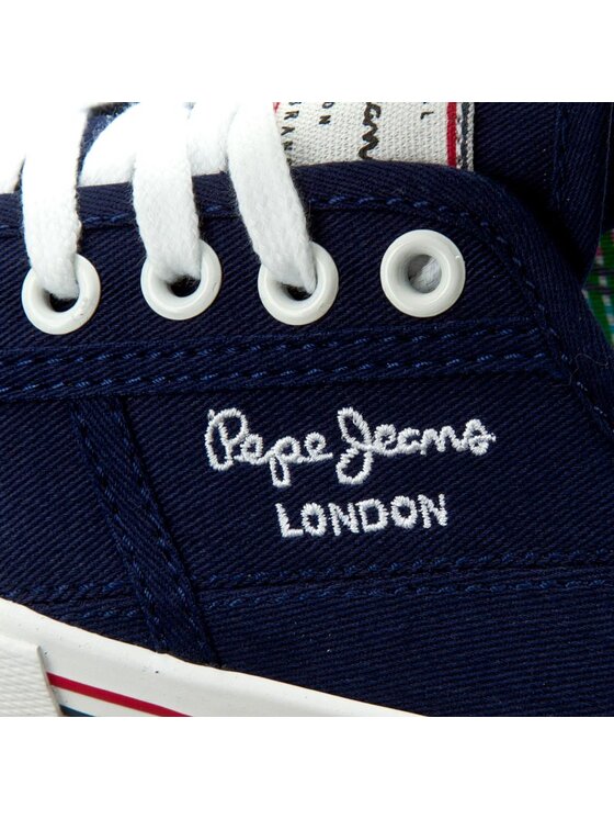Pepe Jeans Tenisówki Pepe Jeans Aberlady Basic 17 PLS30500 Granatowy