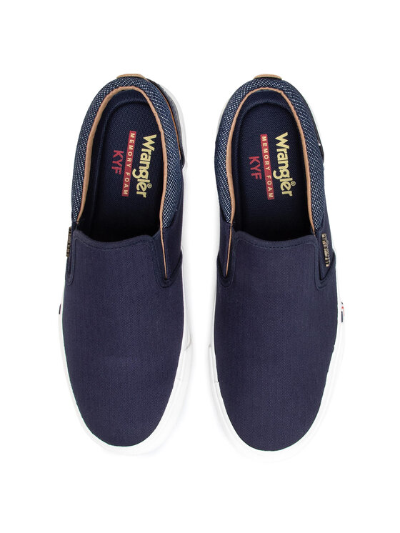 Wrangler Tenisówki Wrangler Monument Slip On WM01002A Granatowy