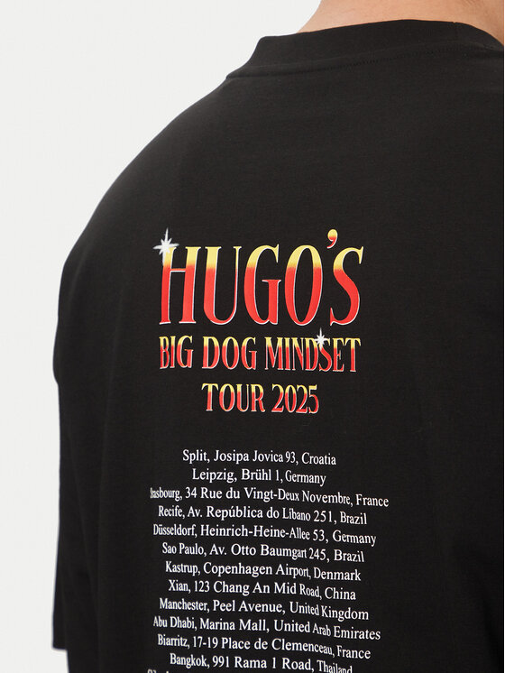 HUGO HUGO Футболка Dugie 50538259 Чорний Oversize