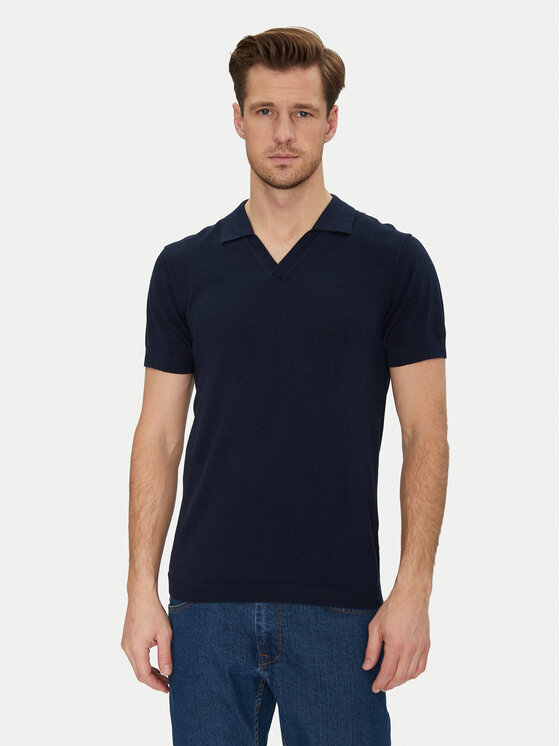 Blend Blend Polo majica 20718362 Mornarsko modra Regular Fit