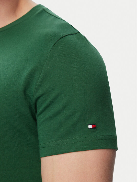 Tommy Hilfiger Tommy Hilfiger T-Shirt Logo MW0MW11797 Σκούρο πράσινο Slim Fit