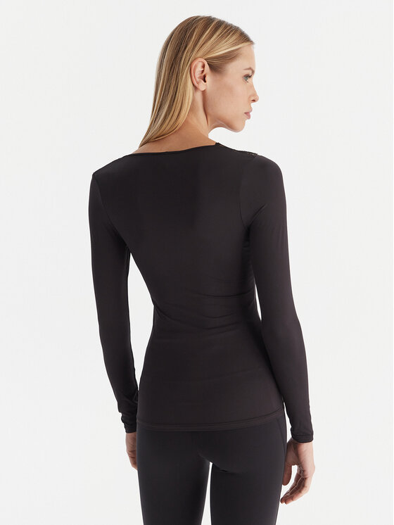 Ysabel Mora Ysabel Mora Pizsamablúz 19487 Fekete Slim Fit