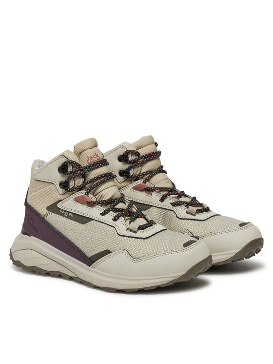 Jack Wolfskin Трекінгові черевики Jack Wolfskin Dromoventure Texapore Mid W 4059651 Бежевий