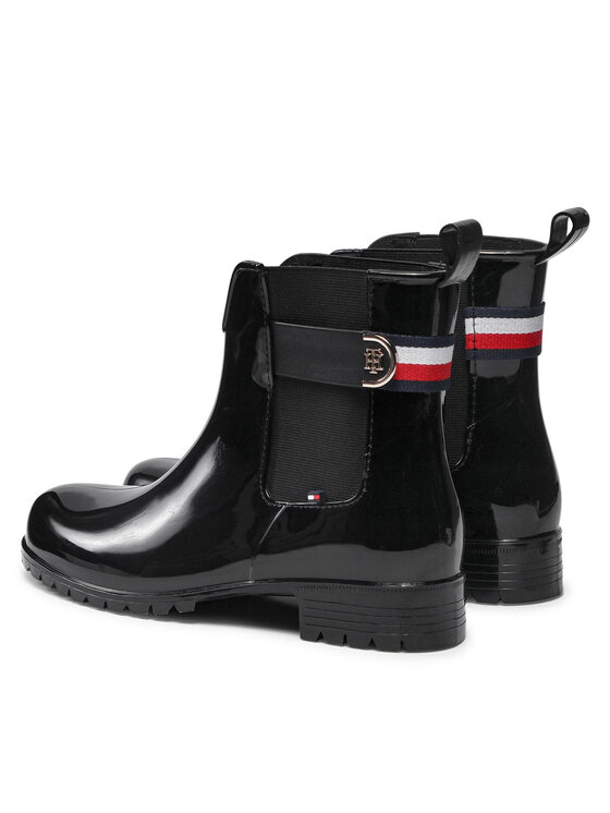 Tommy Hilfiger Guminiai batai Tommy Hilfiger Hardware Rainboot FW0FW05968 Juoda