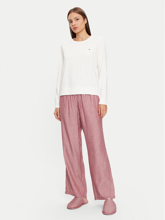 Tommy Hilfiger Tommy Hilfiger Pizsama UW0UW04853 Sötétvörös Regular Fit