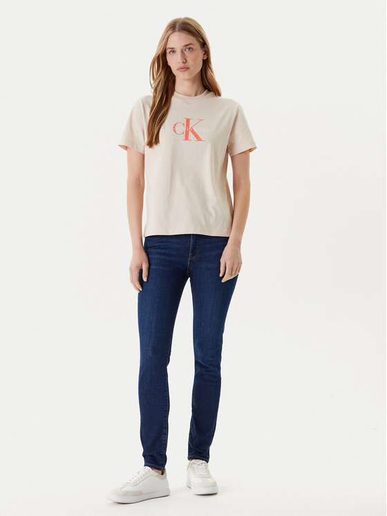 Calvin Klein Jeans Calvin Klein Jeans T-shirt Hero Classic LV047B865G Beige Regular Fit