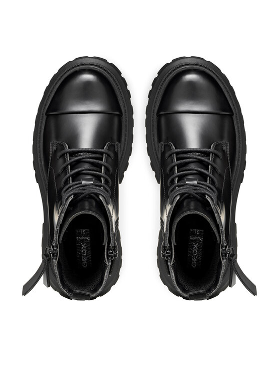Geox Bakancs Geox J Maquinnens Girl J66M6A 000CN C9999 S Fekete