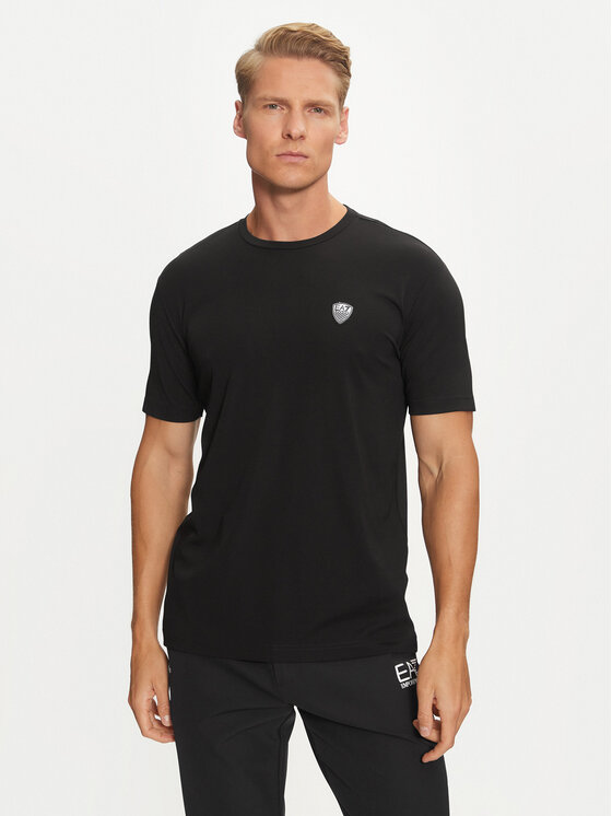 EA7 Emporio Armani EA7 Emporio Armani T-shirt 8NPT16 PJRGZ 1200 Crna Regular Fit