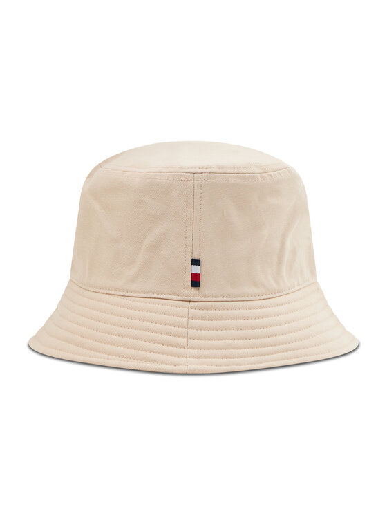 Tommy Hilfiger Platmale Tommy Hilfiger Signature Bucket Hat AW0AW09836 Bēšs