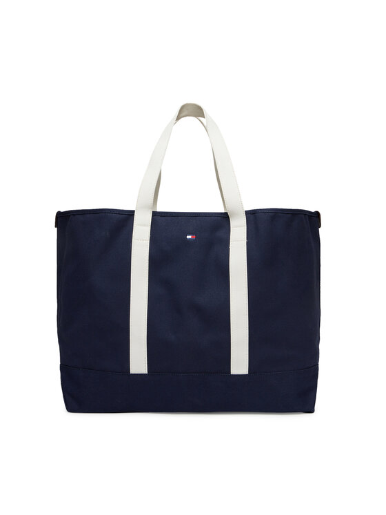 Tommy Hilfiger Kabelka Tommy Hilfiger Th Summer Tote AM0AM13557 Tmavomodrá