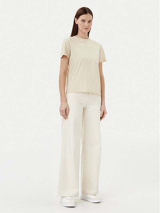 Calvin Klein Calvin Klein Marškinėliai Nano Logo K20K207519 Smėlio Regular Fit