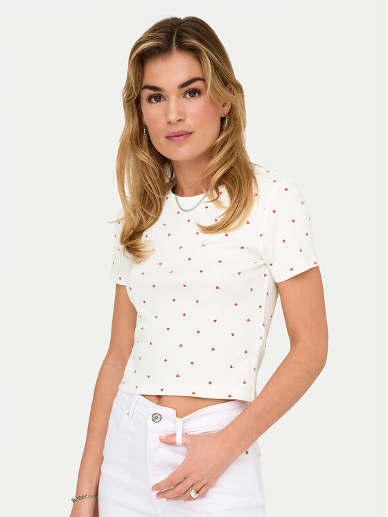 ONLY ONLY Camiseta Fenja 15347986 Blanco Slim Fit