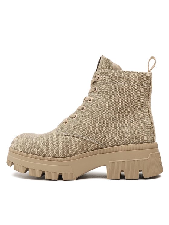 Calvin Klein Jeans Туристически oбувки Calvin Klein Jeans Chunky Combat Laceup Boot Co YW0YW01239 Бежов