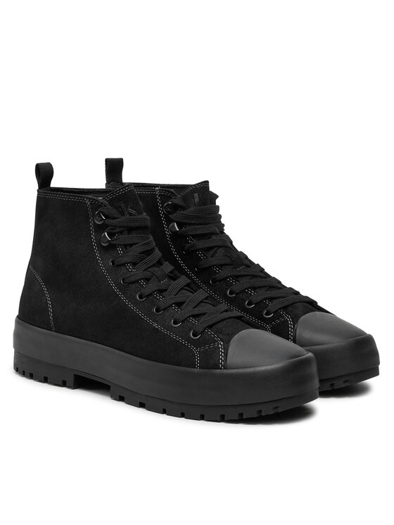 Calvin Klein Jeans Planinarske cipele Calvin Klein Jeans Lugged Hybrid High Laceup Auth YM0YM01092 Crna