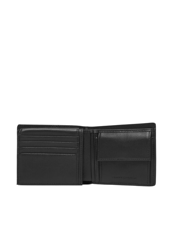 Tommy Hilfiger Peňaženka Tommy Hilfiger Th Corp Cc Flap And Coin AM0AM13969 Čierna