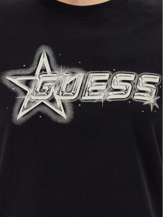 Guess Guess Футболка V5GI12 K9RM1 Чорний Boxy Fit